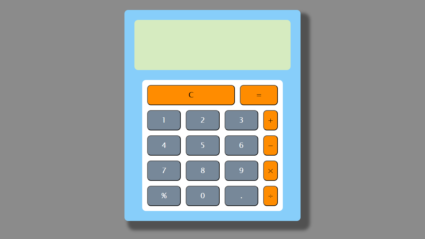 A online calculator using JavaScript