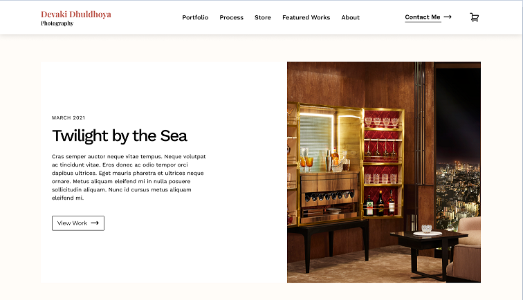 A redesign of Devaki Dhuldhoya's Photography for Protothon 2025.